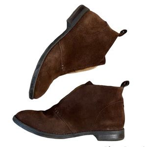 Franco Sarto Brown Suede Isolde Ankle Booties